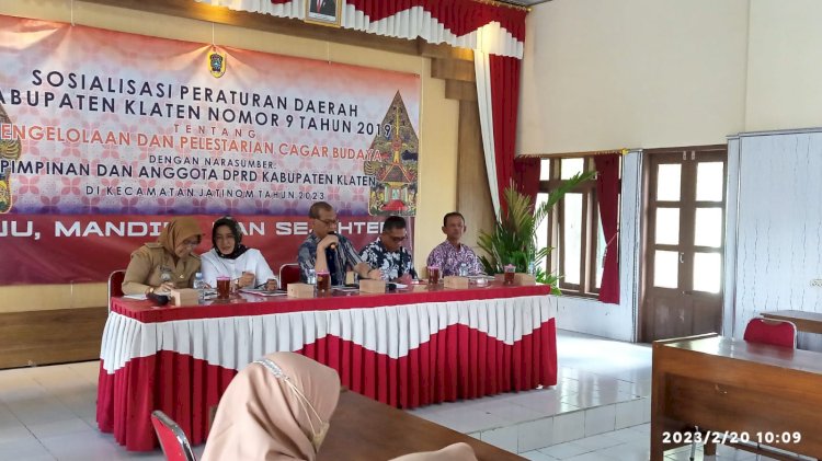 SOSIALISASI PERATURAN DAERAH NOMOR 9 TAHUN 2019 TENTANG PENGELOLAAN DAN PELESTARIAN CAGAR BUDAYA