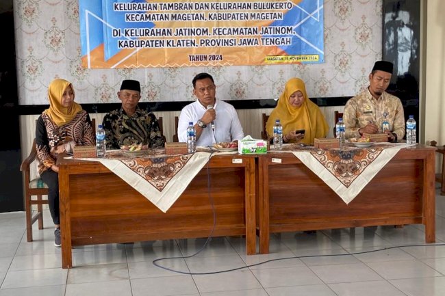 Sambutan Camat Jatinom dalam Study Komparasi Pelayanan Masyarakat, Kelurahan Tambran dan Kelurahan Bulukerto Kec. Magetan, Jawa Timur di Kelurahan Jatinom Kec. Jatinom Klaten
