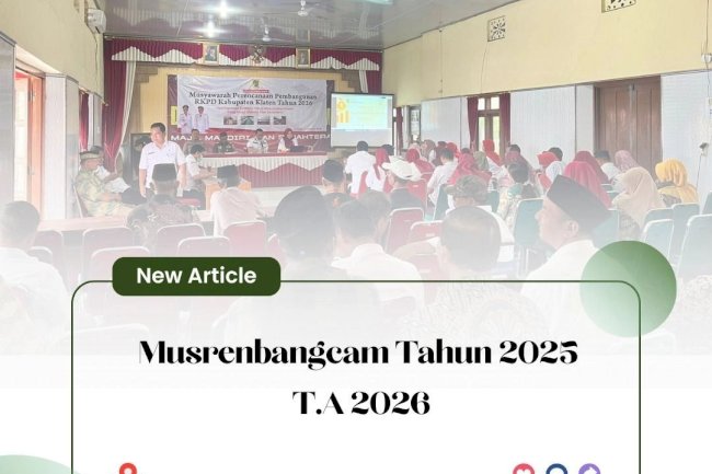 SEMUA USULAN DESA MASUK DI MUSRENBANGCAM 2026 "