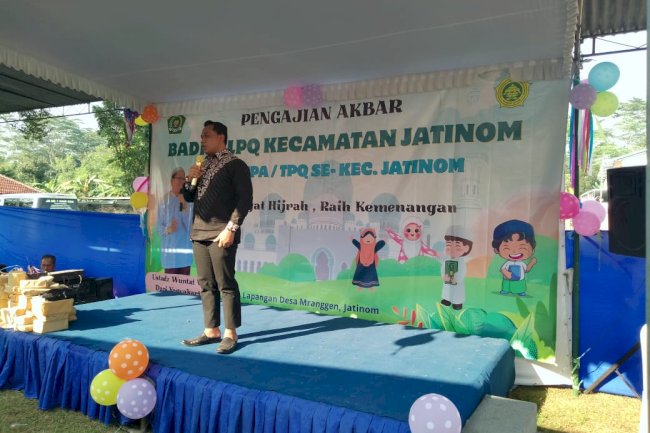 Camat Jatiom Menghadiri Badko LPQ kecamatan Jatinom. Di lapangan Desa Mranggen