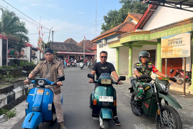 Tradisi Mapak Sapar, Muspika Kecamatan Jatinom Beserta Seluruh Clup Sepeda motor di Jatinom Keliling Desa