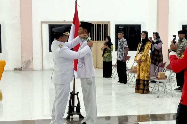 giat pada hari Kamis tanggal 14 Agustus 2025 pukul 20.00 WIB acara Pengukuhan dan Pelantikan Pasukan Pengibar Bendera Pusaka Kecamatan Jatinom Tahun 2025 di Gedung Candra Kirana Desa Krajan Kecamatan Jatinom