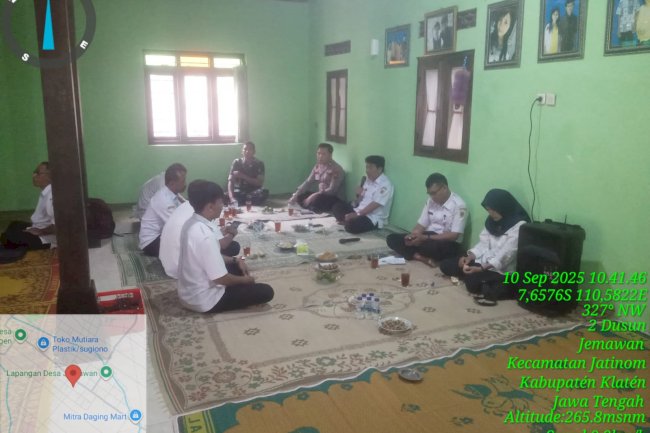 Paguyuban Sekdes di Rumah Sekdes Jemawan, Rabu 10 September 2025 Guna evaluasi Pembangunan Desa