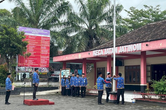 Selasa, 28 Oktober 2025 Upacara Memperingati Hari Sumpah Pemuda Tahun 2025 di Kecamatan Jatinom berlangsung Hikmat