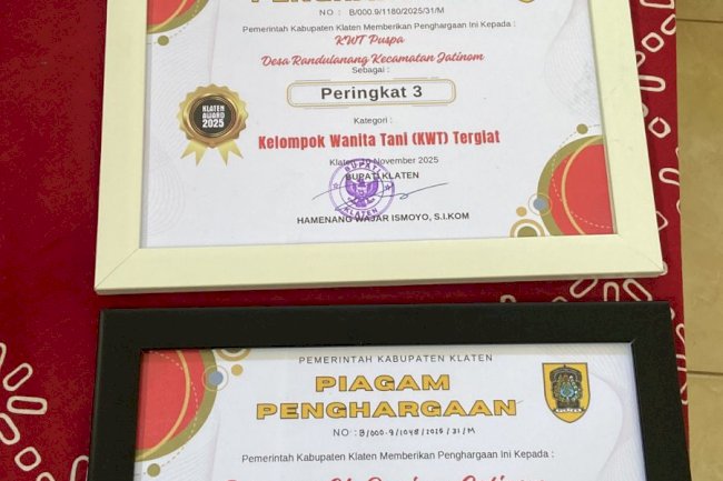 Anugerah Penghargaan Klaten Award Tahun 2025' Alhamdulilah Kecamatn Jatinom Mendapat Peringkat 1 Yaa Qowiyyu Kategori Warisan Budaya
