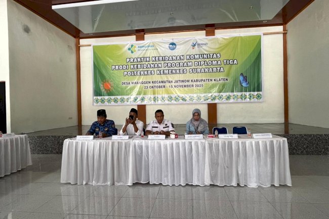 giat hari Rabu, 12 November 2025 : Pelepasan Praktik Kebinanan Komunitas Prodi Kebidanan Poltekes Surakarta di Desa Mranggen