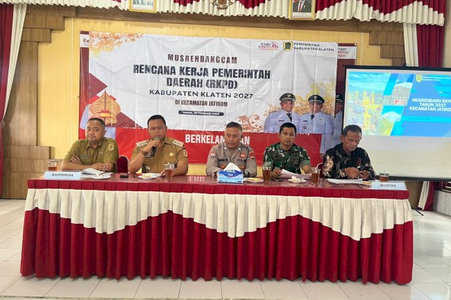 Senin, 9 Februari 2026 Musrenbangcam RKPD tahun 2027 di Aula kecamatan Jatinom