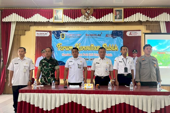 Giat Selasa, 10 Juni 2026 1. Forum Konsultasi Publik standar pelayanan pada unit pelayanan publik Kecamatan Jatinom diAula Kec Jatinom