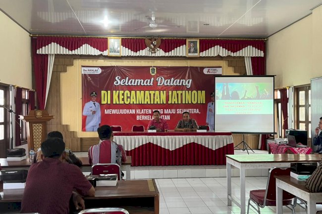 Pelatihan web desa dan transparansi dari Diskominfo klaten untuk desa dan kelurahan Se Kecamatan Jatinom
