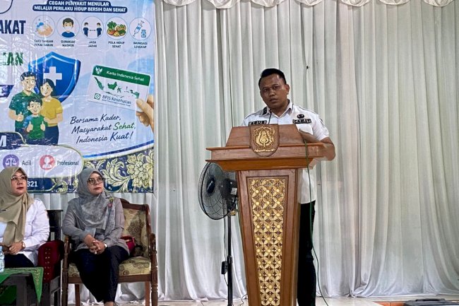 giat hari rabu, 24 Juli 2026 Pemberdayaan kader masyarakat dalam melakuakan pencegahan dan pengedalian penyakit melular di aula balai desa Glagah berjalan lancar