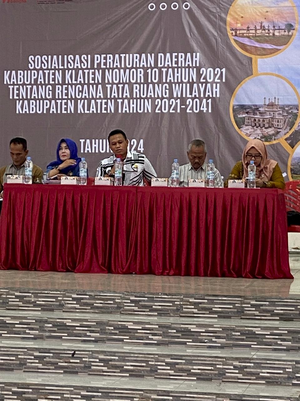 Sambauatan Camat Jatinom dalam Solialisasi Peraturan Daerah Kabupaten Klaten No 10 th 2021 tentang Rencnana Tata Ruang Wilayah Kabupaten Klaten Tahun 2021-2041