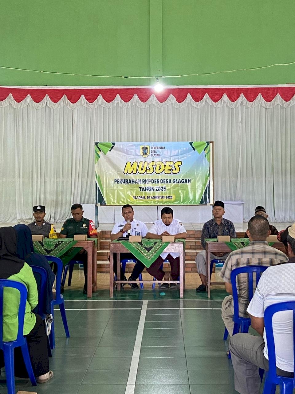 Giat hari rabu 20 Agustus 2025, Musdes Rencana Pembagunan Desa Perubahan Desa Glagah