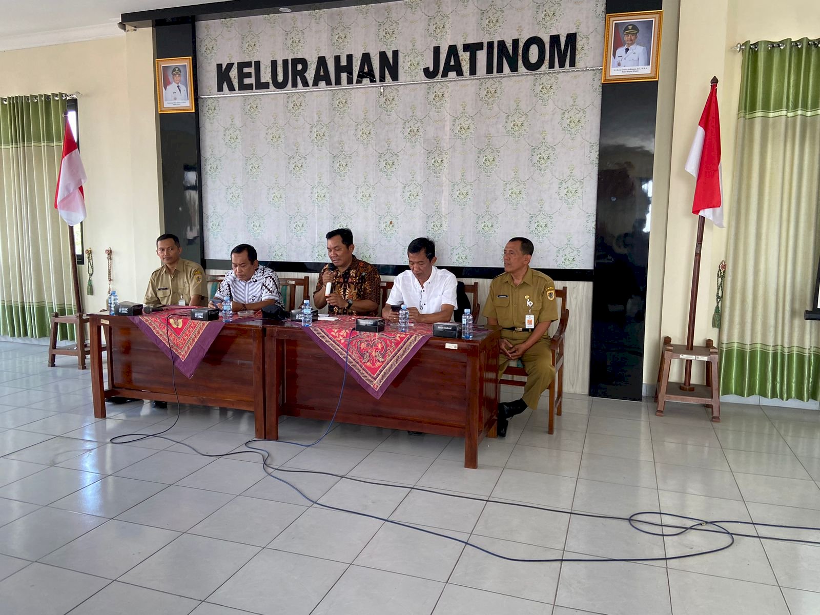 Giat Senin 25 Agustus 2025, Sosialisasi Perda No 13 th 2023 tentang Pembinaan Ideologi Pancasila dan Wawasan Kebangsaan Aula Kelurahan Jatinom