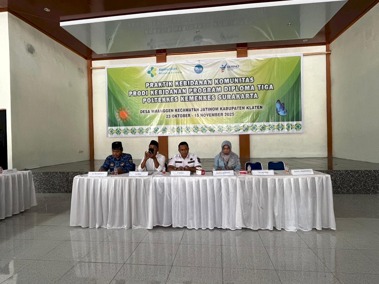 giat hari Rabu, 12 November 2025 : Pelepasan Praktik Kebinanan Komunitas Prodi Kebidanan Poltekes Surakarta di Desa Mranggen