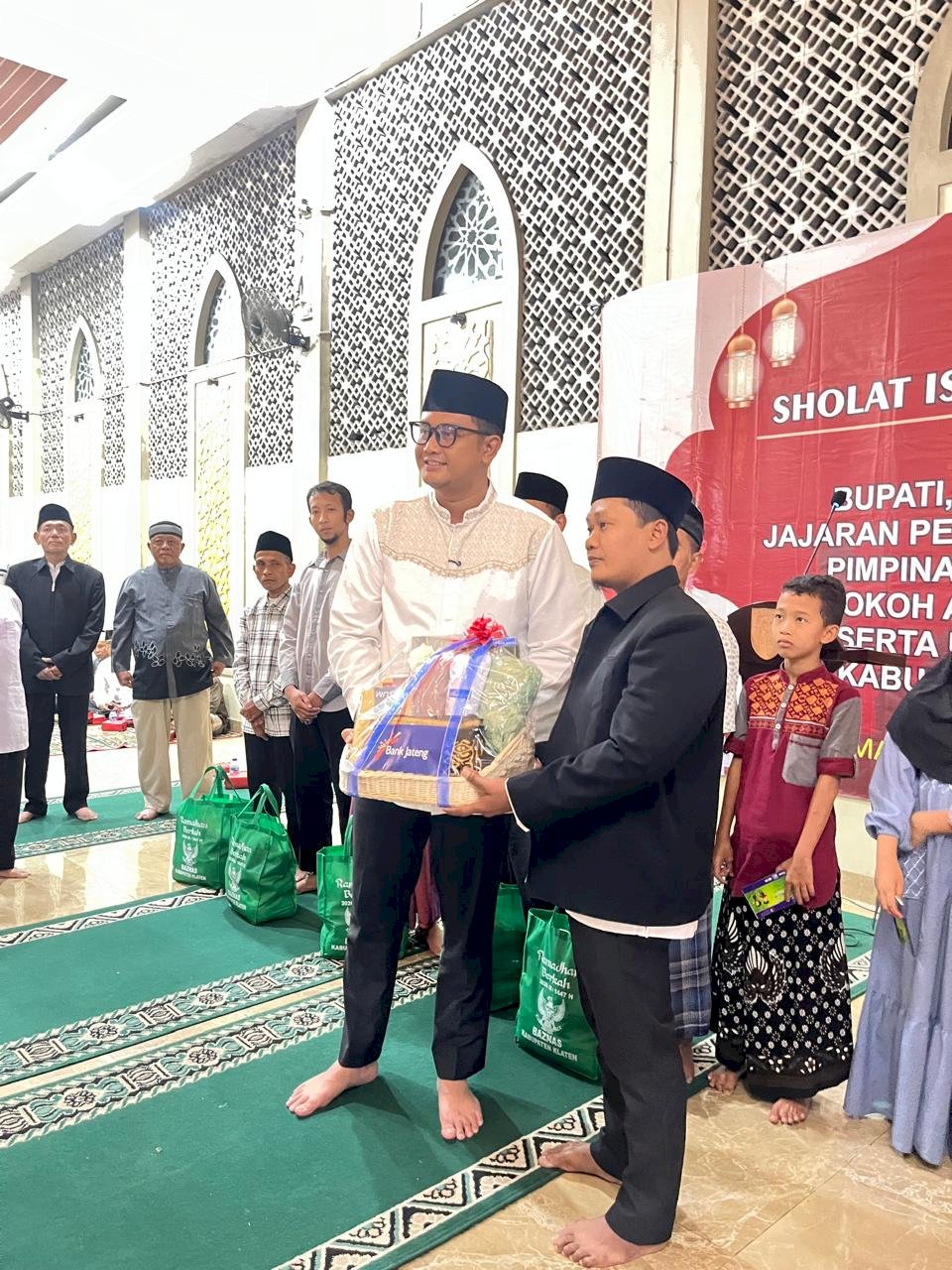 giat jumat, 27 Februari 2026 Tarling bersama bupati klaten dan forkopimda sekaligus santunan kpd Anak Yatim  di Masjid Nurul Firdaus Bonyokan, Jatinom