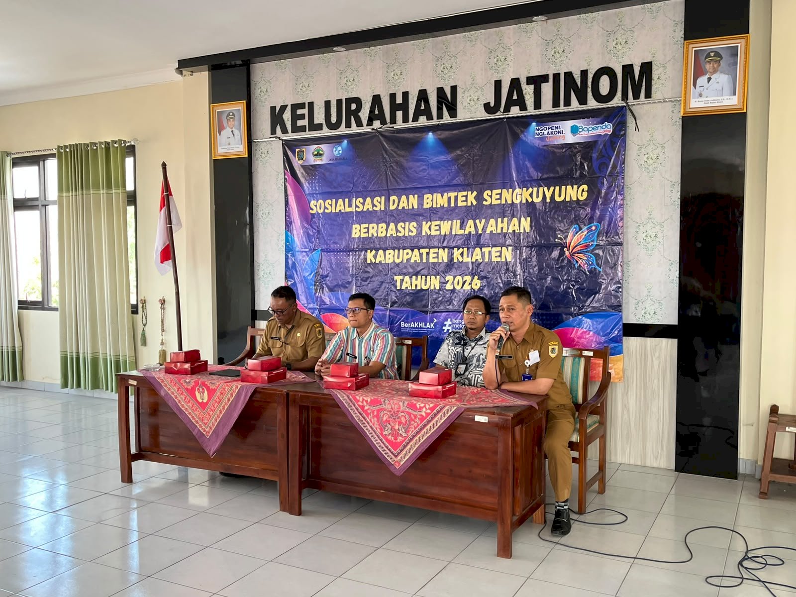 Sosialisasi & Bimtek Sengkuyung Berbasis Kewilayahan Kab.Klaten th 2026 di Aula Kelurahan Jatinom