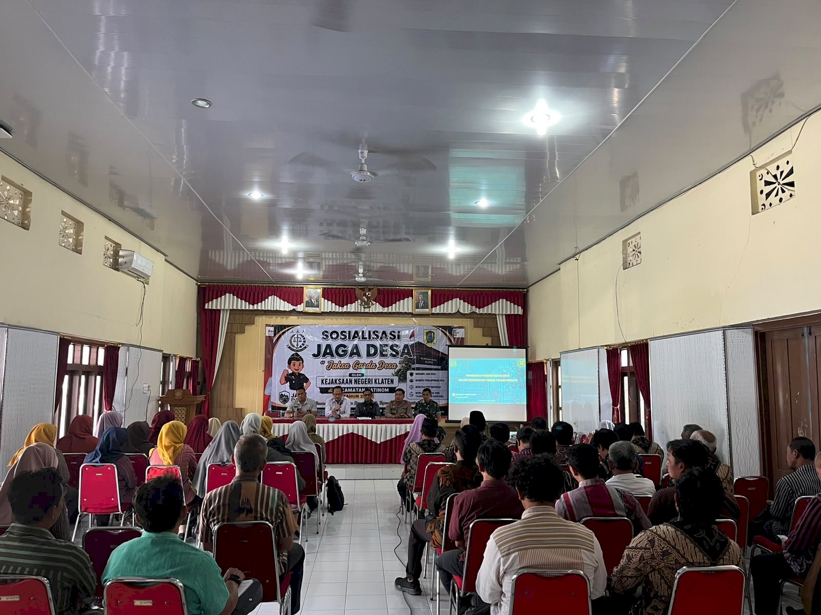 Kamis, 13 Agustus 2026  1. Sosialisai jaga desa oleh kejaksaan negeri klaten diAula Kecamatan Jatinom
