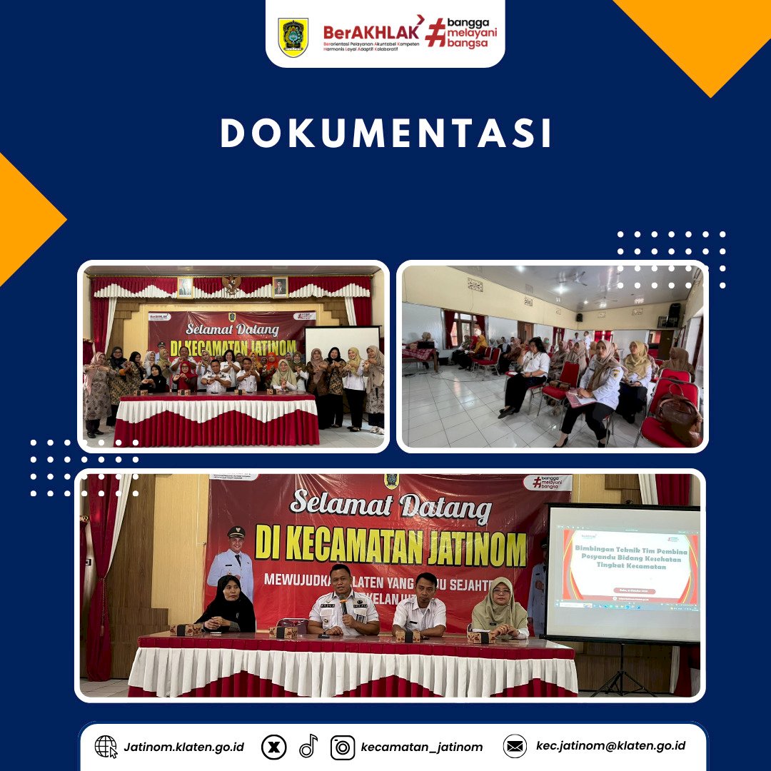 BIMTEK TIM PEMBINA POSYANDU BIDANG KESEHATAN TINGKAT KECAMATAN